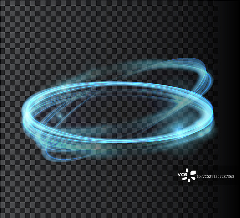 蓝色发光螺旋光圈效果图片素材