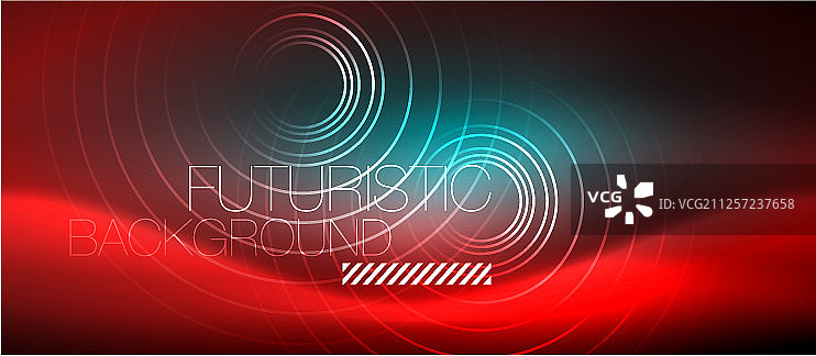 霓虹发光的科技线条，高科技的未来主义图片素材