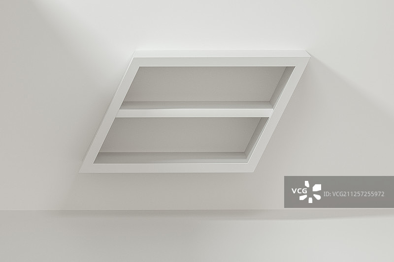 空房间内的简约架子 三维渲染图片素材