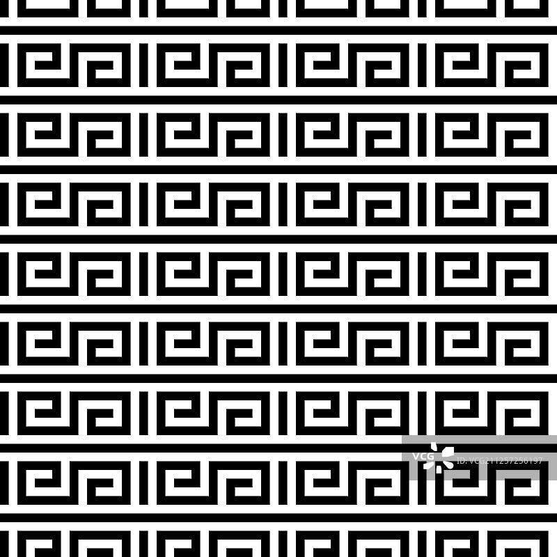 典型的埃及亚述和希腊回纹图片素材