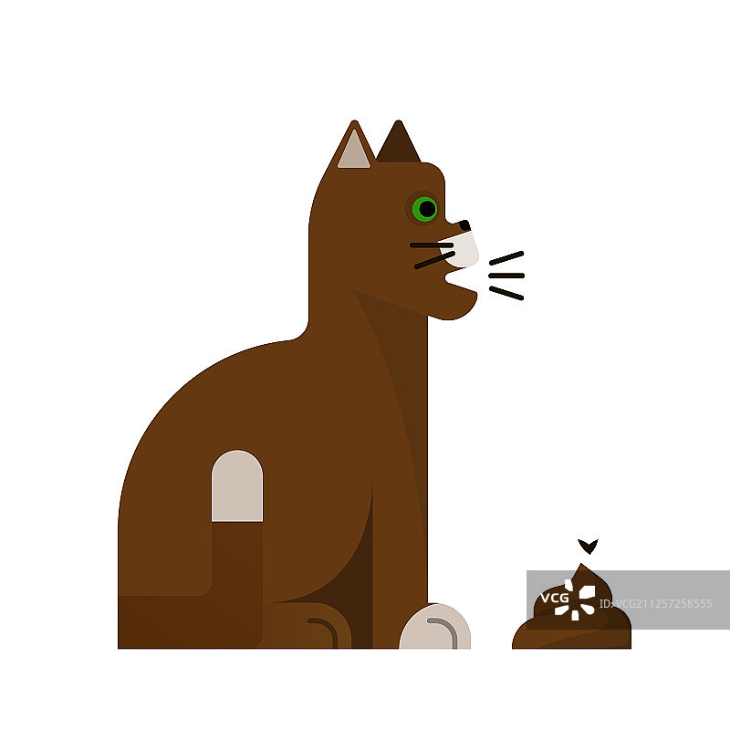 棕色猫咪在叫图片素材