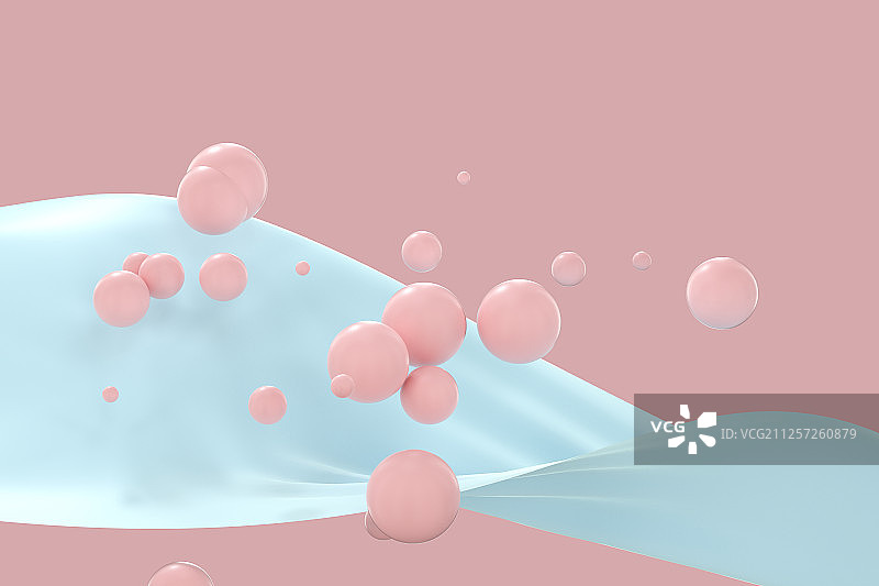 流动的布料 抽象风格背景 三维渲染图片素材