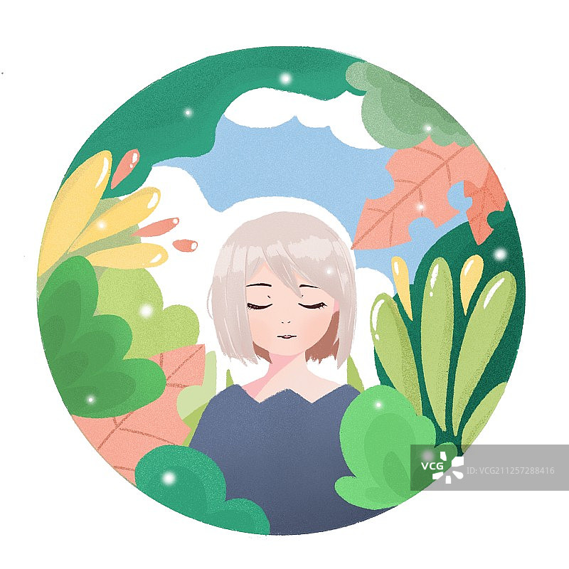 自然女孩图片素材