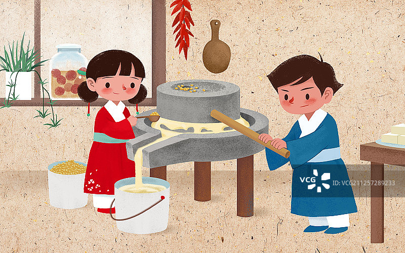 2019腊月25--磨豆腐图片素材