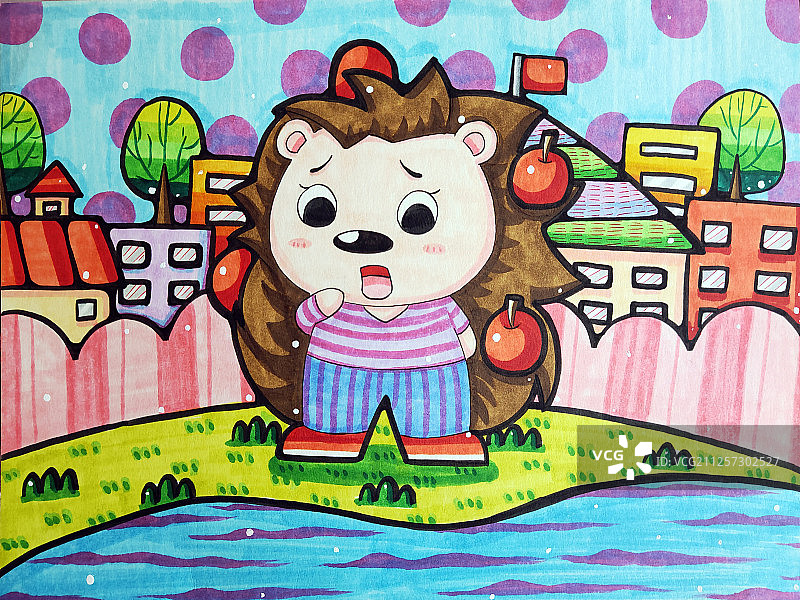 刺猬过河图片素材