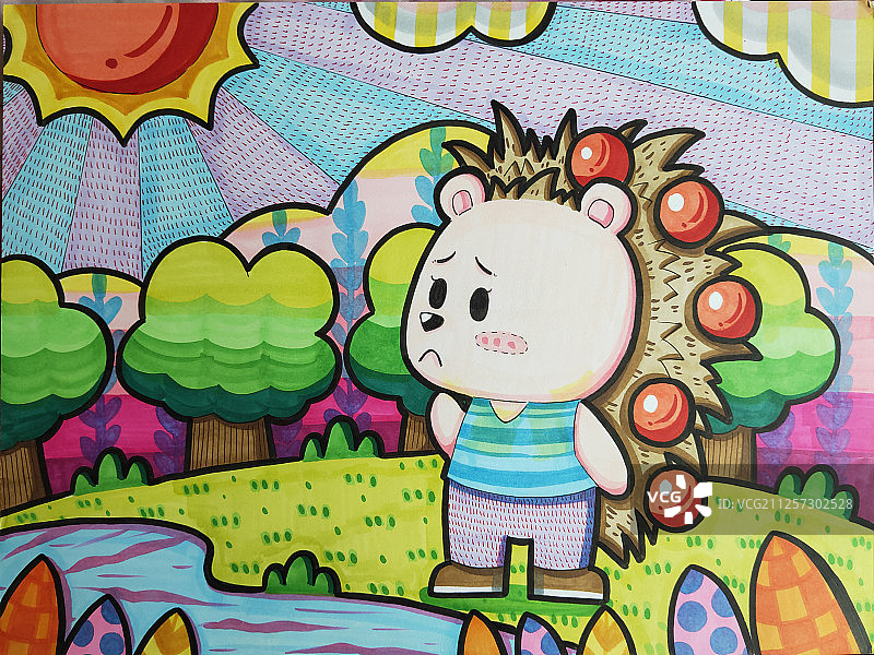 回家的刺猬图片素材