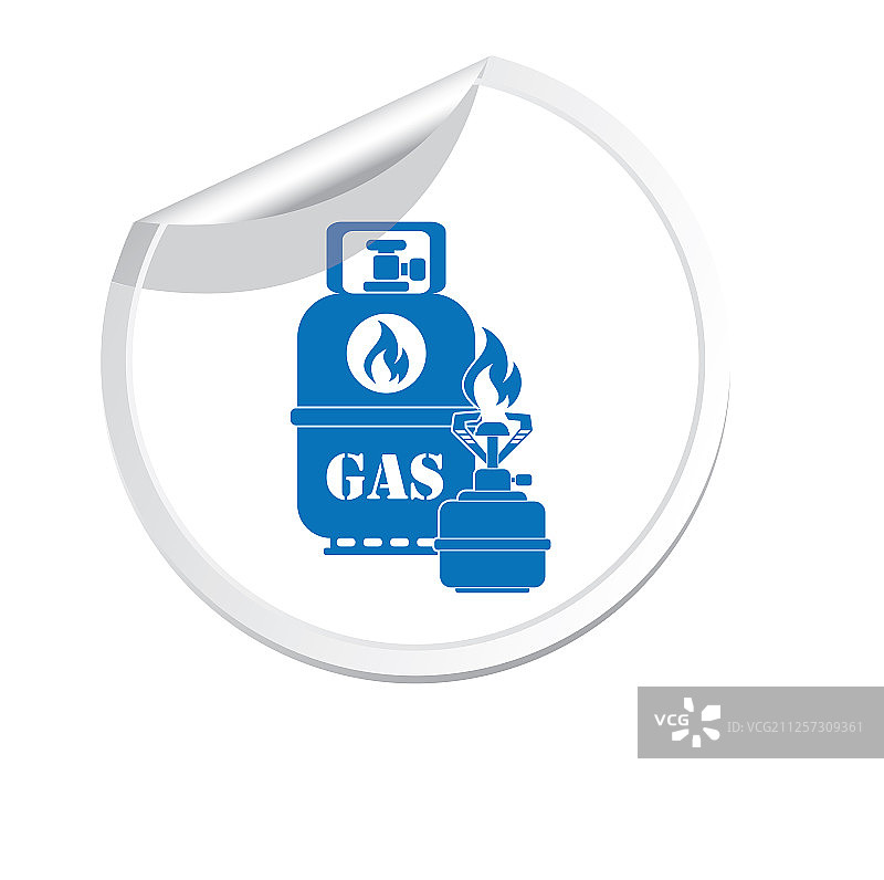 野营炉与煤气瓶图标图片素材