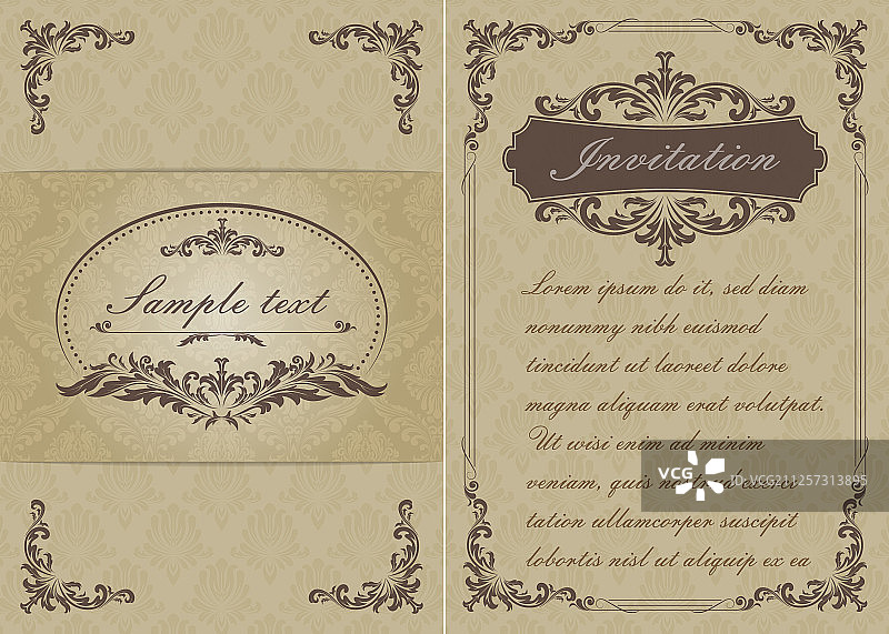 高级邀请函图片素材