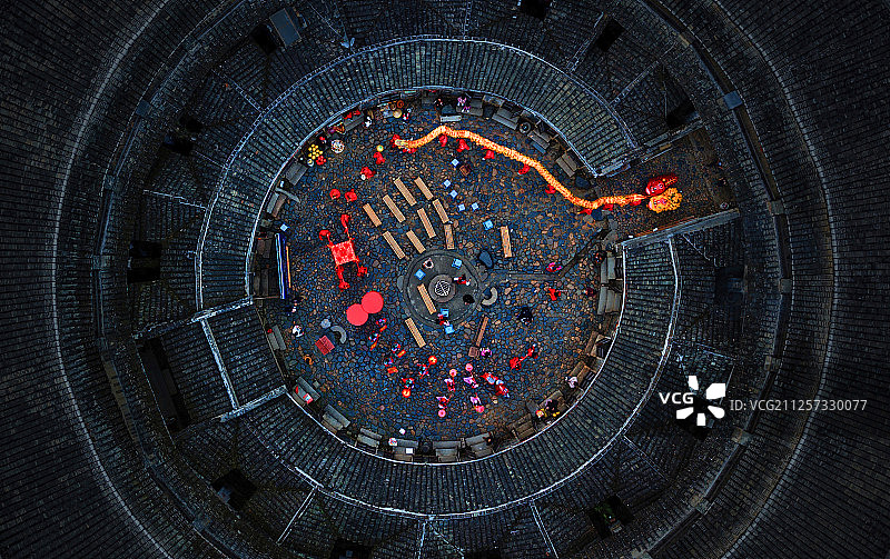 土楼迎亲图片素材