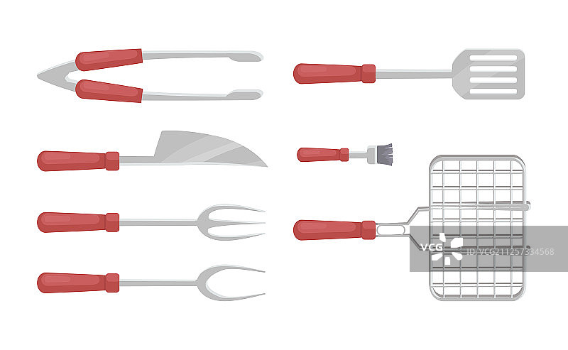 烧烤餐具烧烤图标套装图片素材