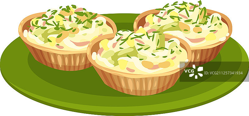 绿色盘子里的馅料馅饼图片素材