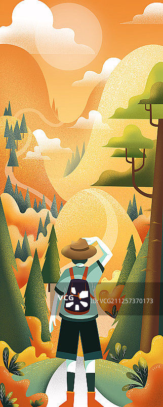 四季插画-秋天图片素材