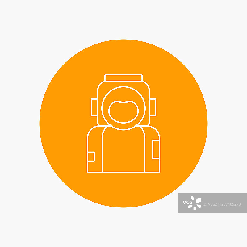 宇航员太空宇航员头盔白色线条图片素材