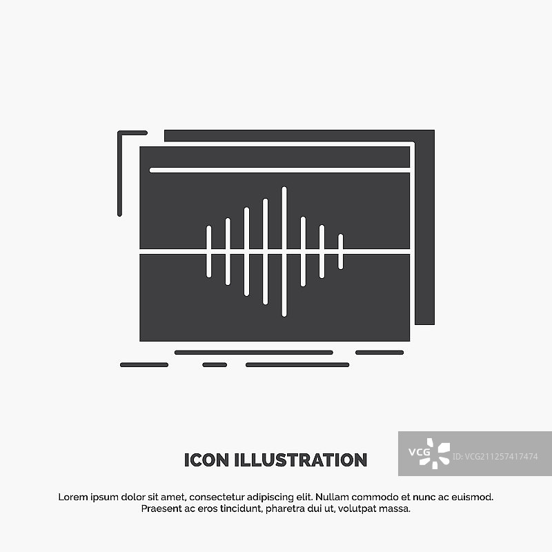 音频频率赫兹序列波形图标图片素材