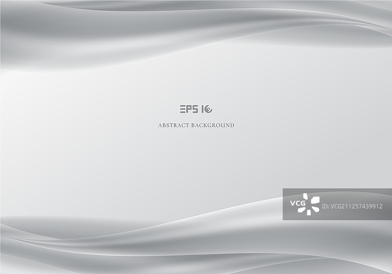 抽象白色波浪页眉页脚模板图片素材