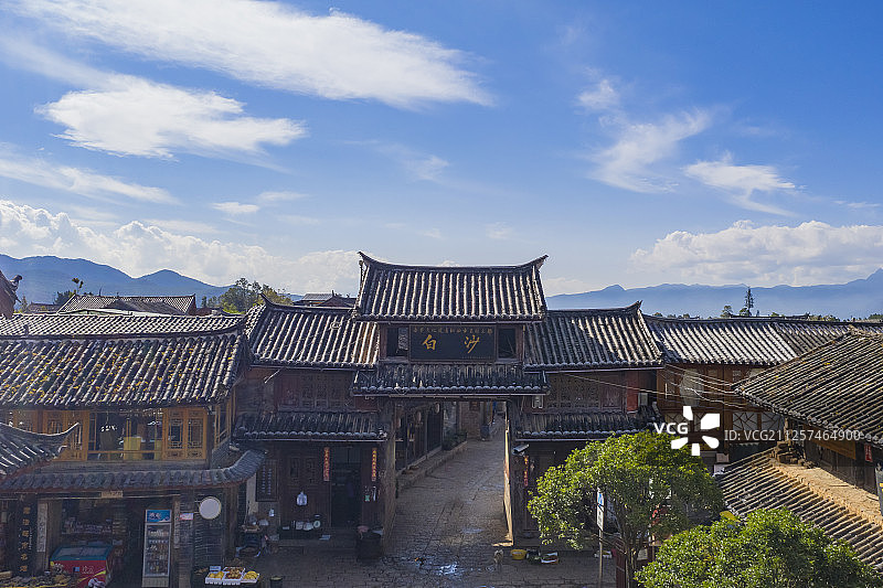 丽江白沙古镇图片素材