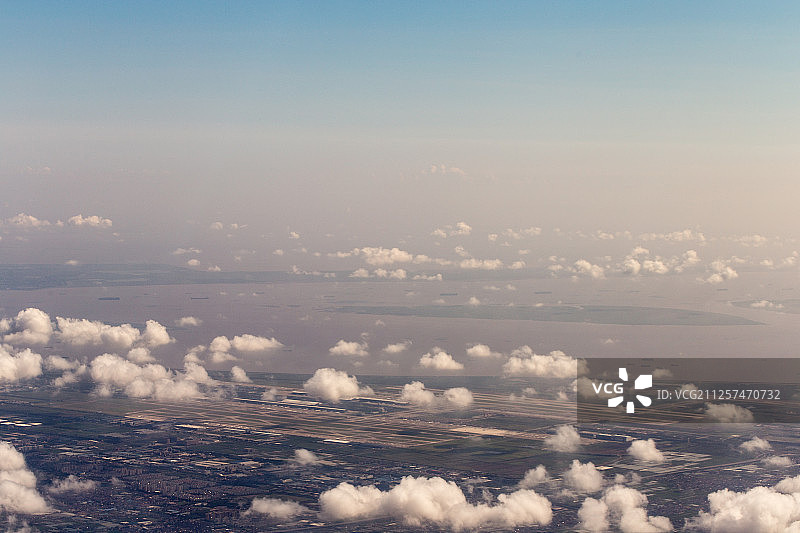 航拍上海浦东国际机场图片素材