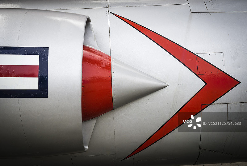 美国空军历史战斗机喷气式飞机进气口细节图片素材