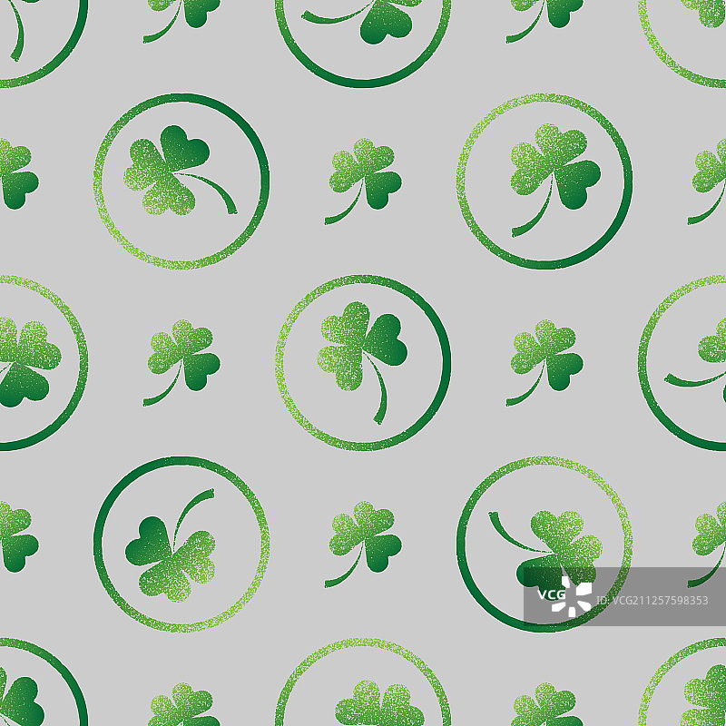 三叶草叶子花卉印花圣帕特里克节素材图片素材