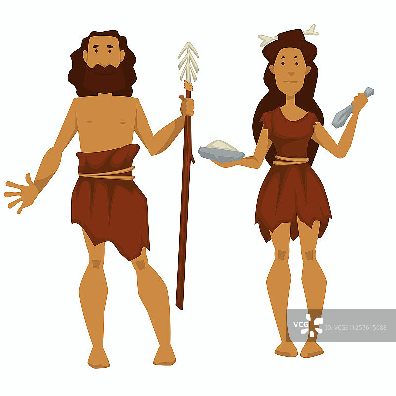 石器时代原始男女图片素材