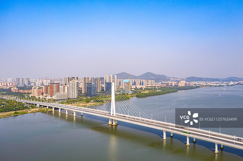 广州南沙 南沙自贸区凤凰一桥图片素材