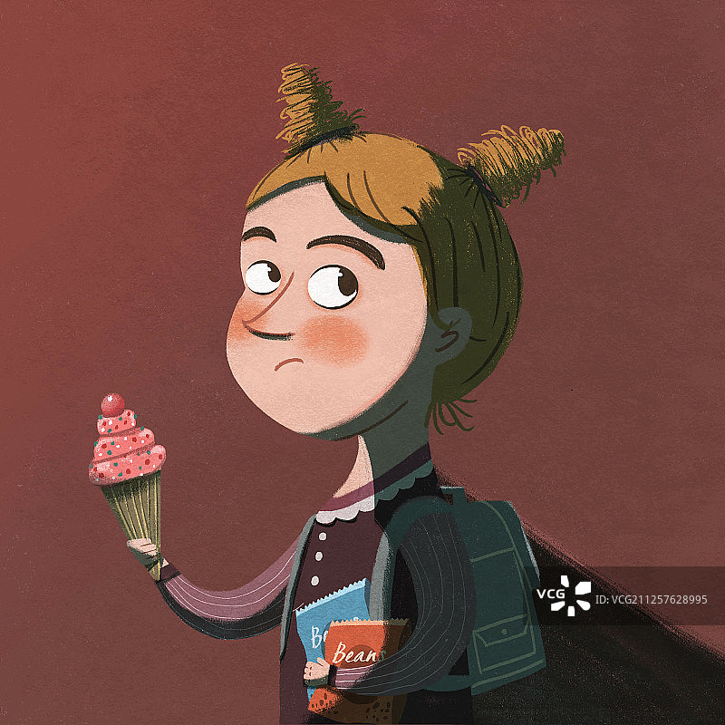 吃雪糕的小朋友图片素材
