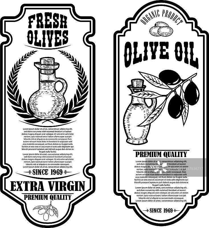 复古橄榄油宣传单模板设计合集图片素材