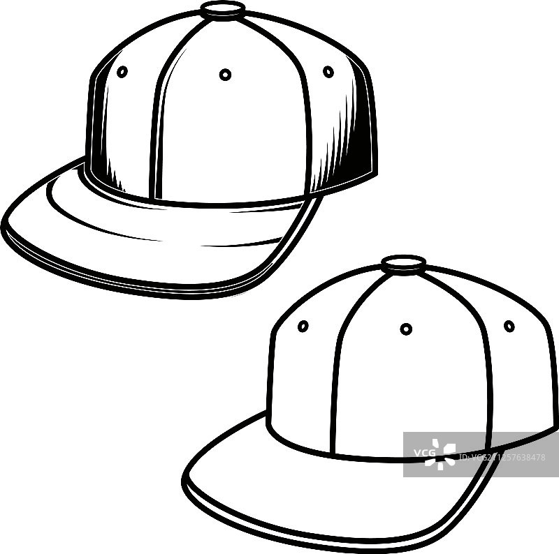 白色背景上的棒球帽设计元素图片素材