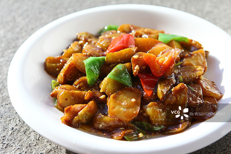 中国特色美食炒菜地三鲜图片素材