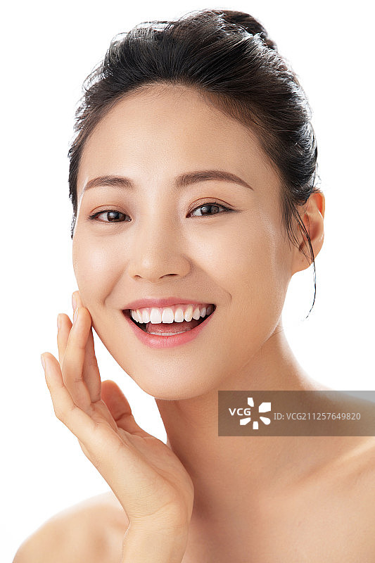 青年女人妆面图片素材