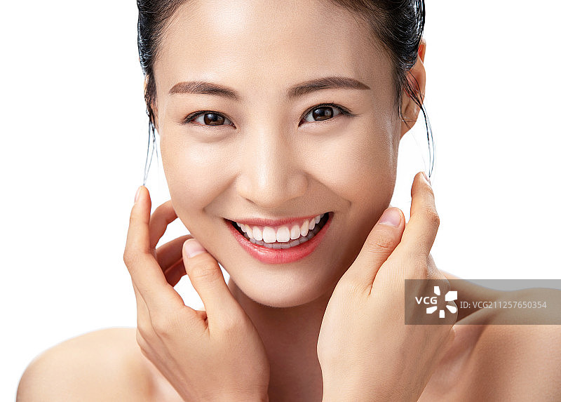 青年女人妆面图片素材