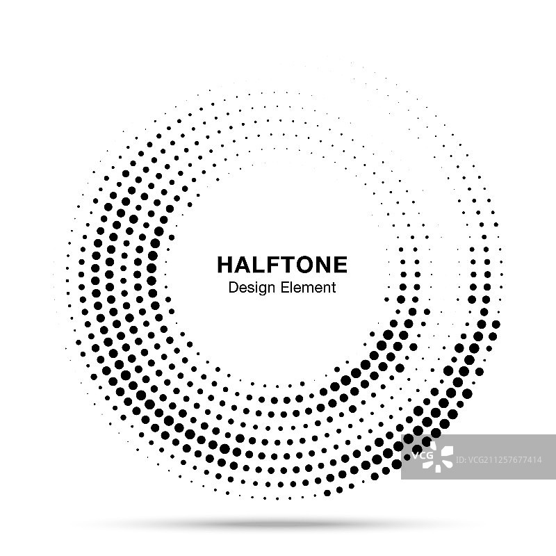 半色调圆形点状边框图片素材