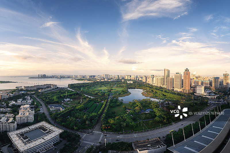 海口城市风光。图片素材