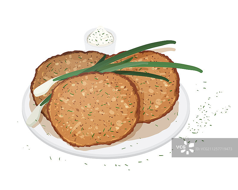 盘中薄烤饼图片素材