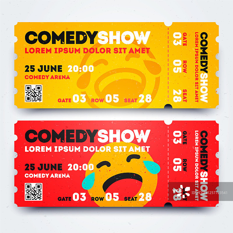 单口喜剧活动门票模板图片素材