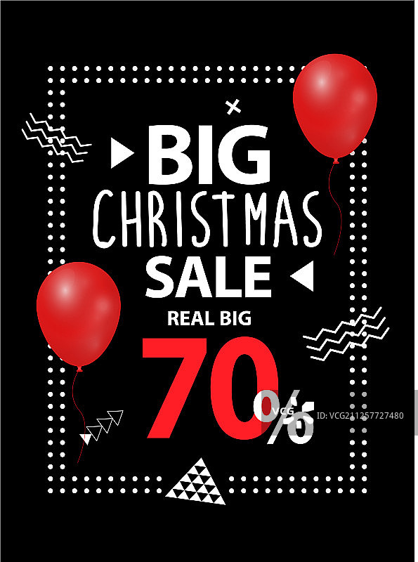 圣诞促销宣传册，高达70%折扣图片素材