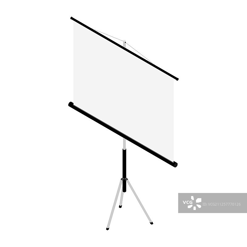 白色逼真投影仪屏幕图片素材