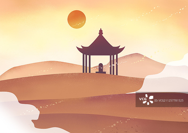 南屏晚钟图片素材