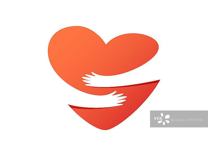 双手拥抱爱心图片素材