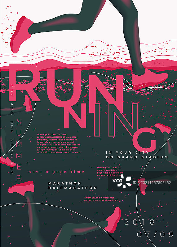 跑步海报设计图片素材
