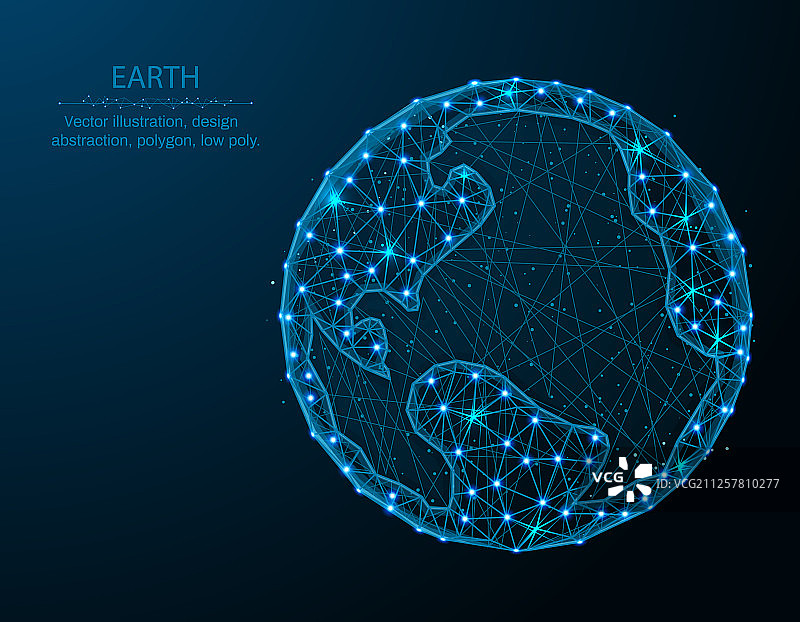 多边形风格的地球低多边形设计图片素材