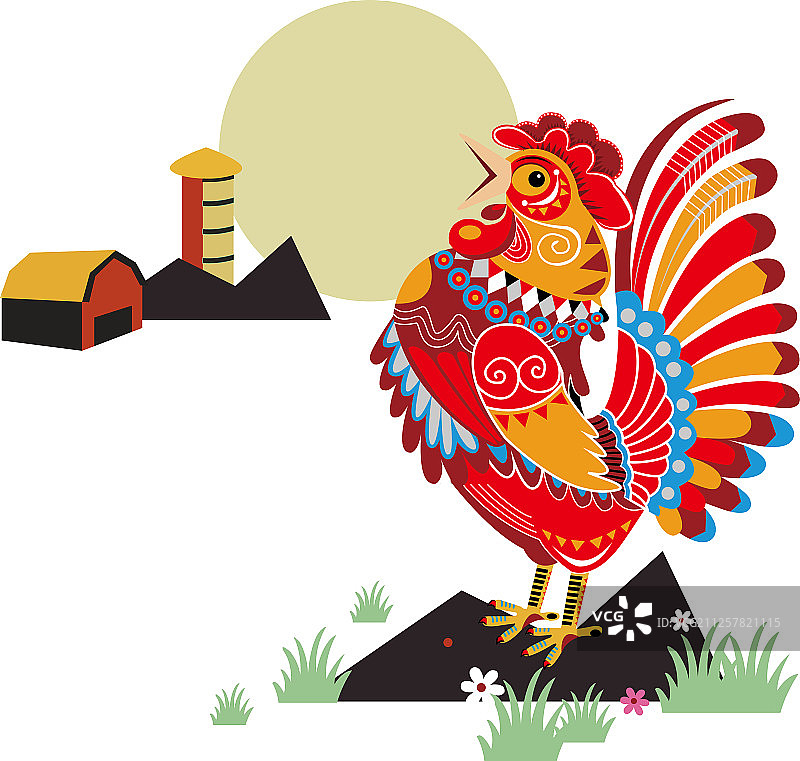 国风生肖鸡图片素材