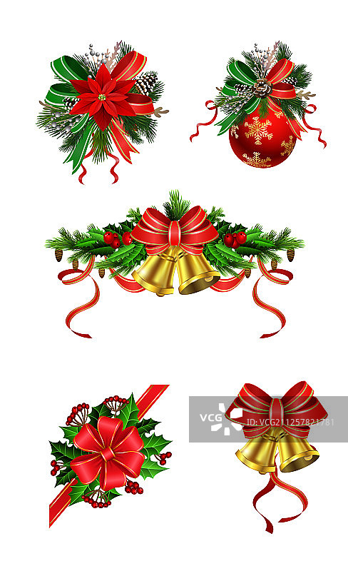 圣诞树上的节日装饰图片素材