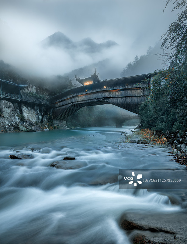 庆元廊桥濛淤桥图片素材