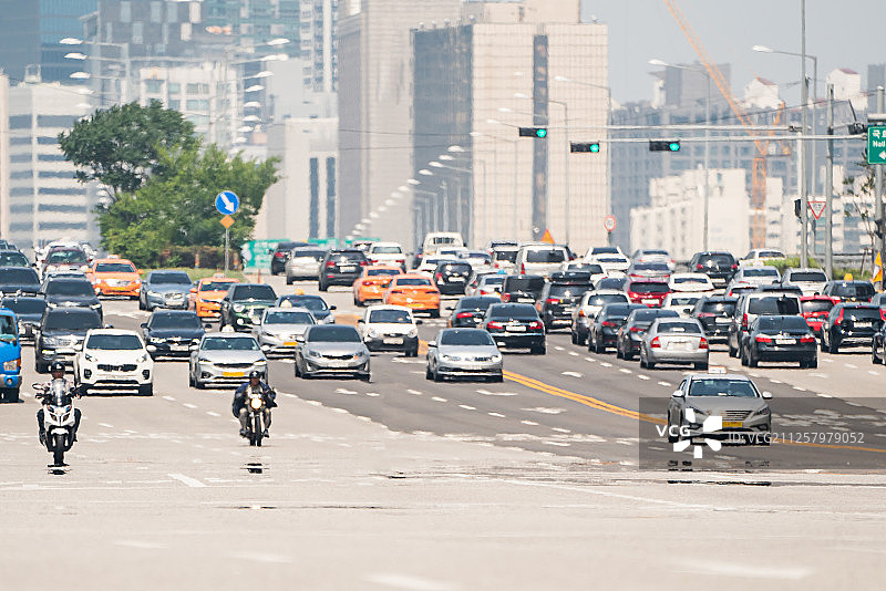 韩国首尔夏季城市风光图片素材
