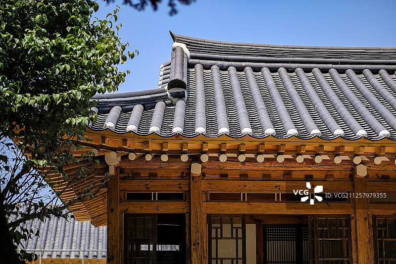 韩国传统韩屋村落风景照片图片素材