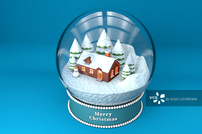 圣诞节装饰水晶球图片素材