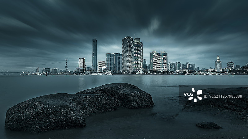 鹭江道海边城市风光图片素材