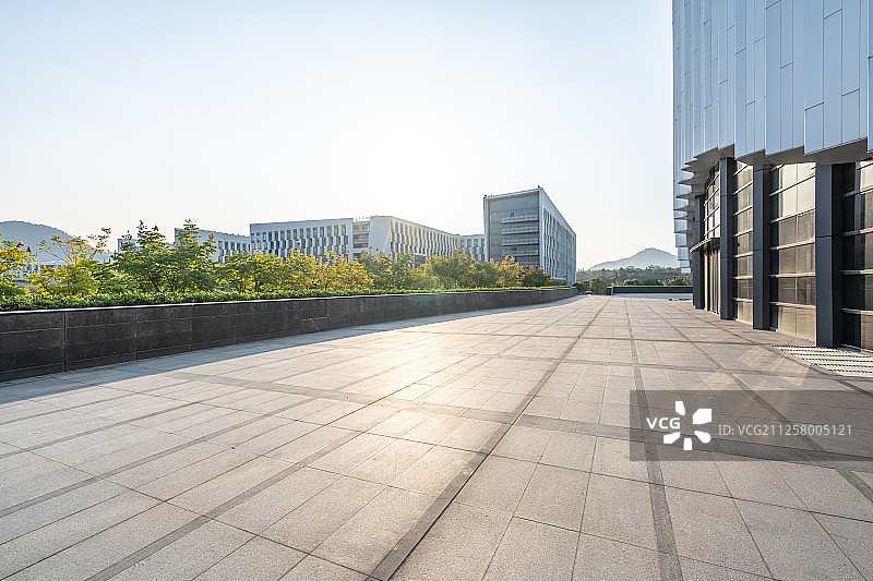 广场平台与地标建筑图片素材