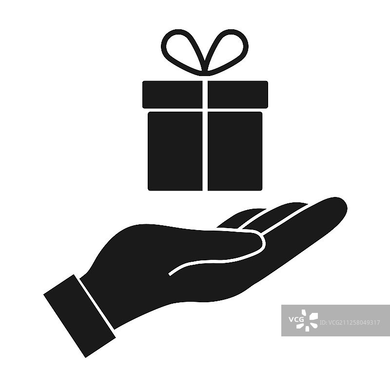手持礼物图标图片素材